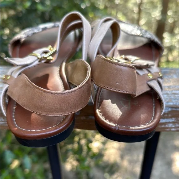 Clarks Snakeskin Pattern Strappy Sandals - Picture 4 of 7